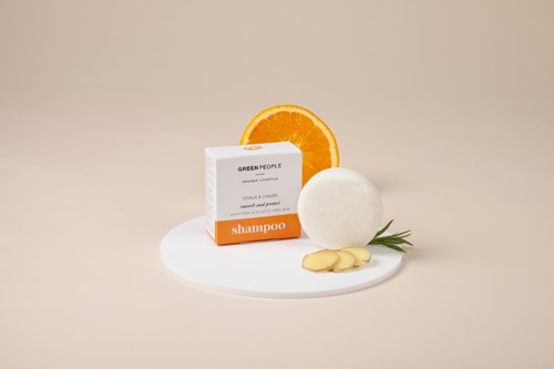 Green People Citrus & Ginger Shampoo Bar -2